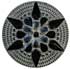 Black/ Blue Iridescent Glass Star with White 