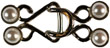 7/8" Silver Clasp with Pearl