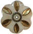 7/8" Carved Flower with Brass Inlay Shank Back