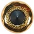 Pounded Gold Dome with Black Center