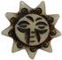 1 1/8" Bone Carved Sun with Face