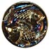 11/16" Gold Glass with Two Fish
