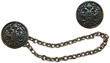7/8" Silver Coin Buttons with Silver Chain Loop
