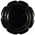 Black Horn Flower with Scallop Rim Shank Back