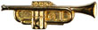 1 1/8" Gold Trumpet 
