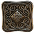 Antique Silver Square with Scroll Detail