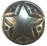 1" Slightly Rounded Silver Star