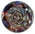 7/16" Iridescent Glass Rose Shape