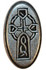1" Antique Silver Oval with Celtic Cross