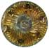 Iridescent Gold Glass with Pinwheel Design 