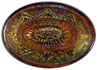 1 1/4" Gold Iridescent Lacy Glass Oval 