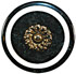 Clear with Black Rings and Gold Flower Center