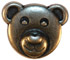 11/16" Silver Bear Face