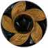 Black Glass with Gold Pinwheel