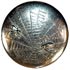 2 3/16" Silver Spider, Web and Fly (56mm)