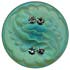Green Matte Iridescent Glass with Paisley Design with Rhinestones