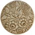 1 13/16" Ivory/ Tan Flowers & Butterflies with shank back
