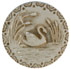 1 7/16 " Ivory/ Tan Swan with shank back