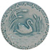 1 7/16 " Light Blue Swan with shank back