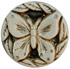 3/4" Ivory/ Tan Butterfly