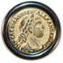 Gold Antique Coin with Silver Rim