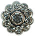 11/16" Rhinestone Flower with Silver Setting