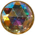 Aurora Faceted Glass w/Gold Setting