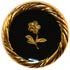 Gold Rim w/Black Center and Gold Flower