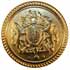 Classic Traditional Gold Crest Button
