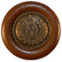 Brown Leather with Bronze Crest
