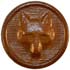 Dark Tan Leather with Fox Face
