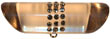 2"Clear Lucite Toggle w/Clear Crystals (Italian)