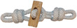 3" x 1"Wood Toggle2/White Cording