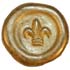 1" Matte Fleur-de-Lys Stamped Center
