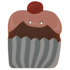 7/8" Fimo Clay Cupcake