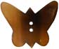 1 7/8" by 1 1/4" Horn Butterfly 2-Hole (Looks like tortoise shell)