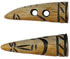 2" Carved Horn Tip Toggle w/Tiki Face