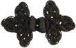 4 1/2" Very Ornate Thick Cord Black Frog