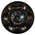Black Glass with Silver and Rhinestone