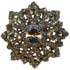 1 1/2" Silver Setting with Clear Crystals