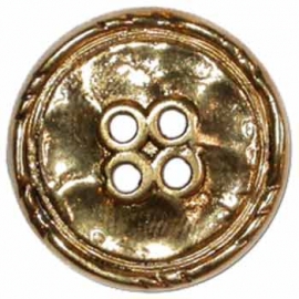 Gold 4-hole button