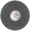 Black Deco Glass w/Rhinestone Center