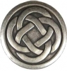 Silver Celtic Knot Button 7/8"