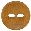 1 3/8" Natural Light Wood Button w/large oval holes (34mm)