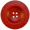 1 1/2" Red Stained Wood 4-Hole Button (38mm)