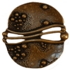 Antique Brass Art Form Button 11/16"