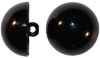 Shiny Black Dome Button