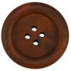 1 1/8" 4-Hole Dark Wood Button w/ Rim (28mm)