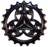 Shiny Silver Medieval Gear Button
