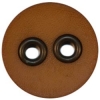 Tan "Faux" Leather 2-Hole Button w/Metal Grommet